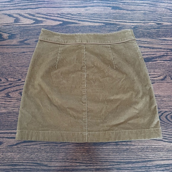 Wilfred Free New Button Front Mini Skirt In Cider Gold - Picture 2 of 2